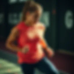 Athlete showcasing activewear during a workout session